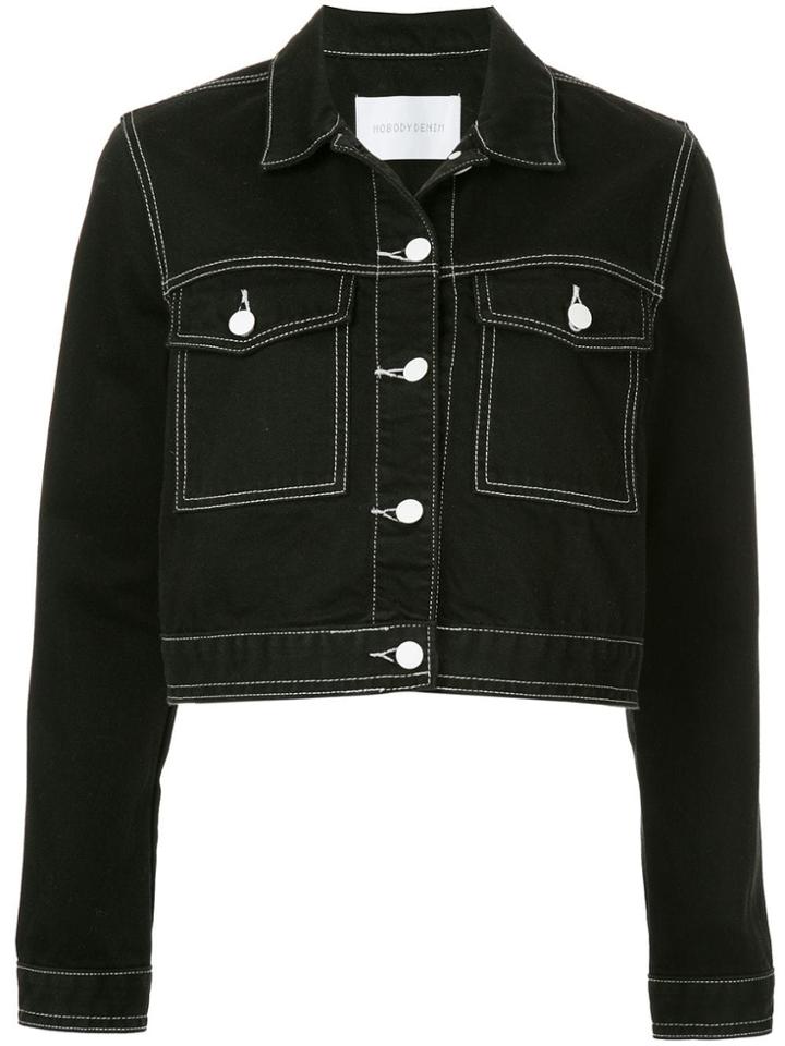 Nobody Denim Hunter Cropped Denim Jacket - Black