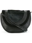 Diane Von Furstenberg Foldover Crossbody Bag, Women's, Black, Calf Hair/calf Leather