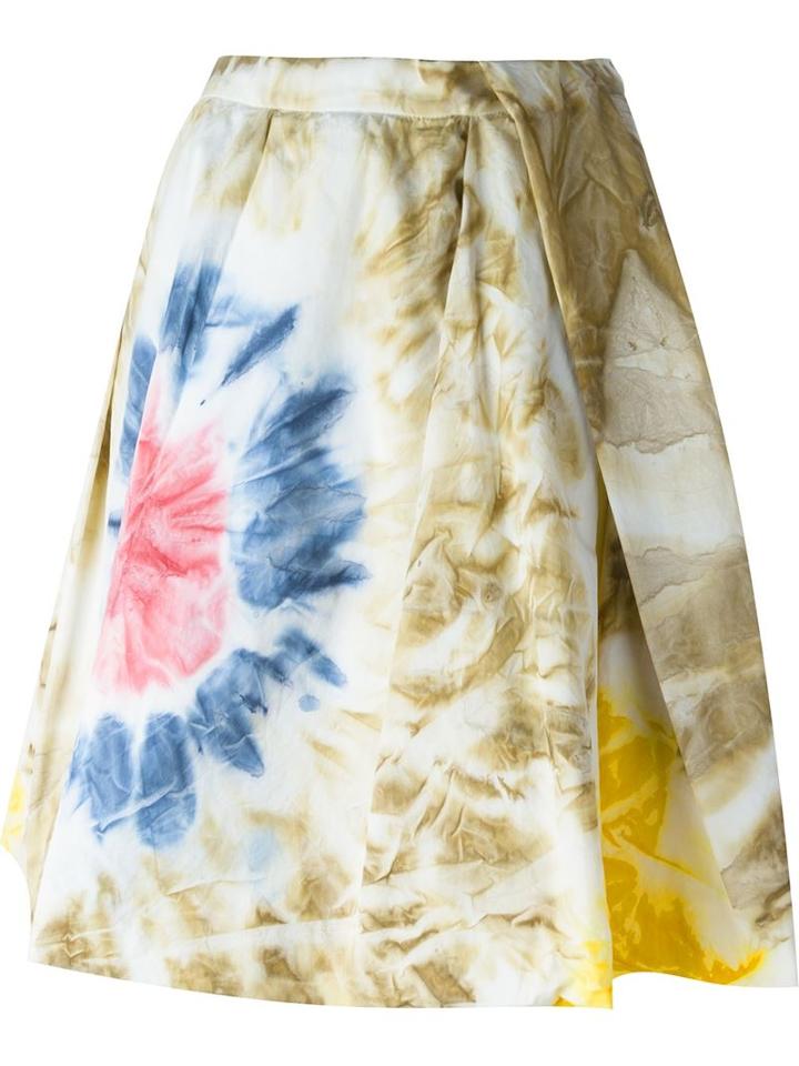 Dsquared2 Pleated Tie-dye Skirt