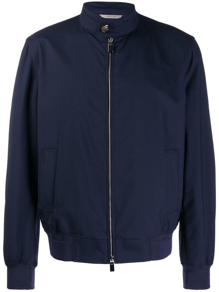 Canali Classic Bomber Jacket - Blue