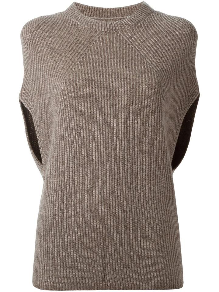 Rick Owens 'crater' Knit Top, Women's, Size: Large, Nude/neutrals, Polyamide/cashmere/wool