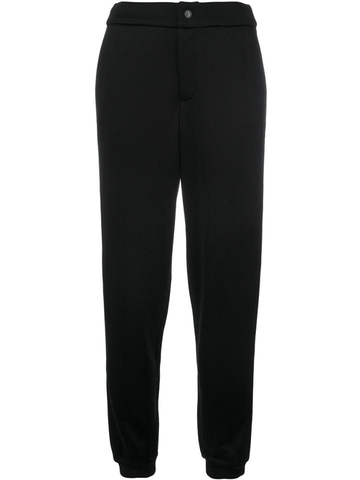 Jo No Fui Metallic Stripe Track Pants - Black