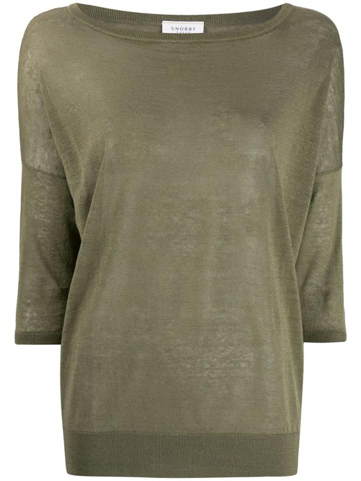 Snobby Sheep Fine Knit Sweater - Green