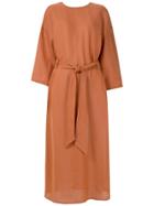 Andrea Marques Belted Relaxed Fit Dress - Brown
