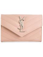 Saint Laurent Quilted Wallet - Pink