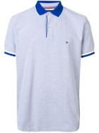 Tommy Hilfiger Logo Embroidered Polo Shirt - Blue