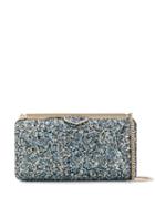 Jimmy Choo Ellipse Glitter Clutch - Blue