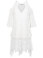 Martha Medeiros Cold Shoulders Lace Blouse - White