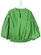 Philosophy Di Lorenzo Serafini Kids Puffball V-neck Blouse - Green