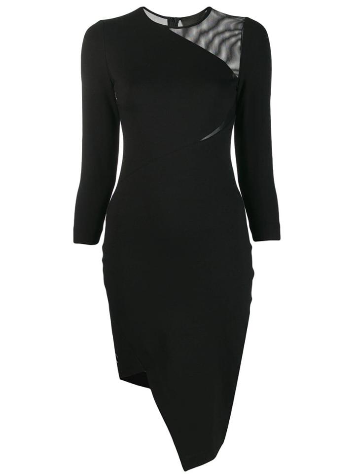 Philipp Plein Asymmetric Fitted Dress - Black