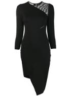 Philipp Plein Asymmetric Fitted Dress - Black