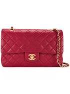 Chanel Vintage Small Cc Dual Flap Bag - Red