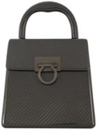 Salvatore Ferragamo Pre-owned Gancini Woven Handbag - Black