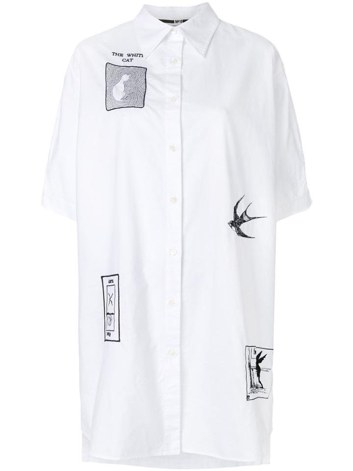 Mcq Alexander Mcqueen Embroidered Tarot Card Shirt - White