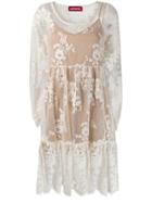 Guardaroba Lace Flared Dress - White