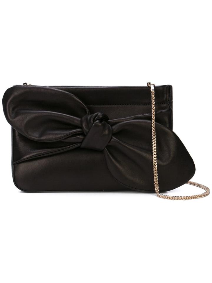 Loeffler Randall Cecily Bow-detail Clutch - Black