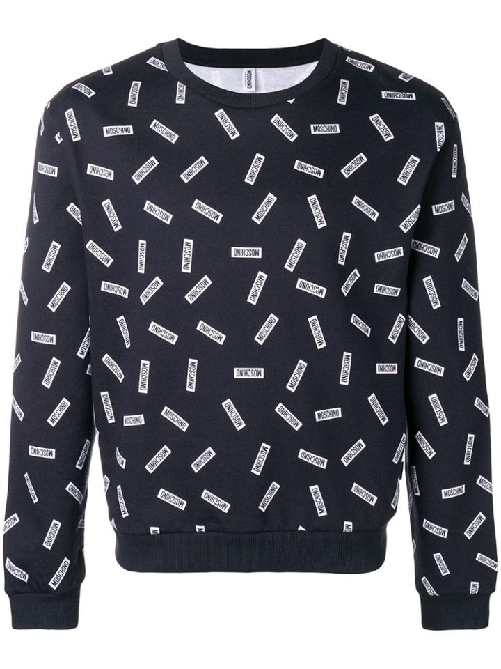 Moschino Logo Print Sweatshirt - Blue