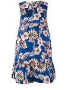 Philosophy Di Lorenzo Serafini Floral Print Dress, Women's, Size: 42, Blue, Polyester