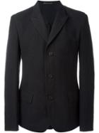 Yohji Yamamoto Three Button Blazer, Men's, Size: 4, Black, Cupro/linen/flax/cotton/polyurethane