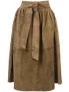 Apiece Apart Elisa Wrap Skirt - Brown