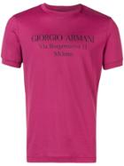 Giorgio Armani Logo Address T-shirt - Red