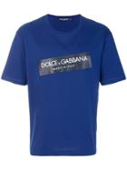Dolce & Gabbana Slogan Chest Panel T-shirt - Blue