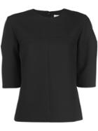 Victoria Victoria Beckham Structured Sleeve Top - Black