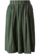 Yves Saint Laurent Vintage Striped Skirt, Women's, Size: 36, Green