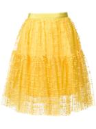 Si Jay Tulle Mini Skirt - Yellow & Orange
