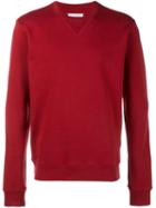 Maison Margiela Classic Sweatshirt, Men's, Size: 54, Red, Cotton/leather