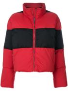 Sonia By Sonia Rykiel Block Stripe Puffer Jacket - Red