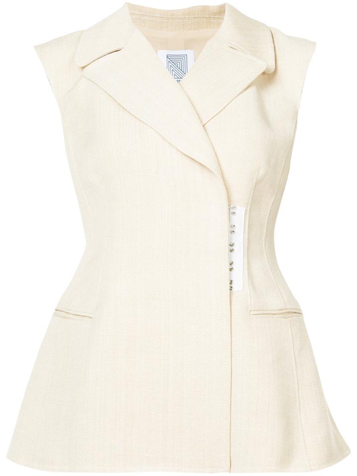 Rosie Assoulin Wide Lapel Waistcoat - Nude & Neutrals