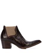 Alberto Fasciani Textured Pointy Boots - Brown