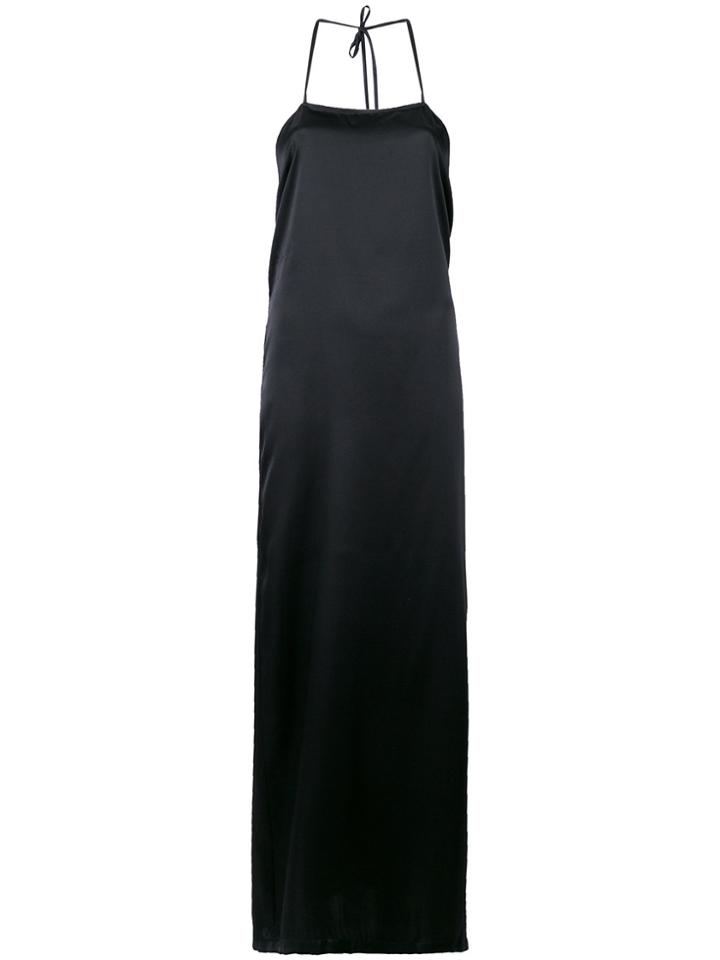 Sartorial Monk Long Spaghetti Strap Dress - Black