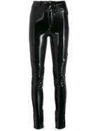 Philipp Plein High Waist Biker Trousers - Black
