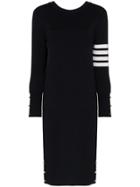 Thom Browne Thomb Ls Drs Knt Cardi Bk Frnt - Blue