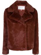 Frame Wide Collar Faux-fur Jacket - Brown