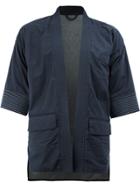 Wooster + Lardini Open Front Kimono-style Jacket - Blue