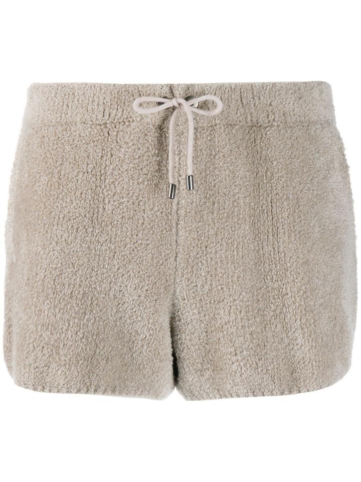 Brunello Cucinelli Fleece Shorts - Neutrals