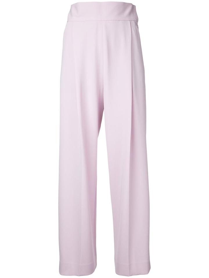 H Beauty & Youth - Wide-legged Cropped Trousers - Women - Polyester/triacetate - M, Pink/purple, Polyester/triacetate