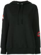 Yazbukey Patch Appliqué Hoodie - Black