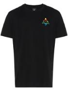 Marcelo Burlon County Of Milan Black Multicolour Logo Tshirt
