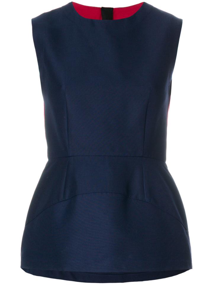 Marni Panelled Peplum Blouse - Blue