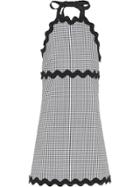 Miu Miu Gingham Checked Gabardine Dress - Black