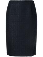 Estnation - Knitted Skirt - Women - Cotton - 40, Blue, Cotton