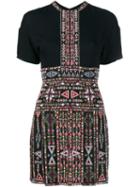 Valentino Bead Embroidered Dress, Women's, Size: 38, Black, Silk/cotton/polyamide