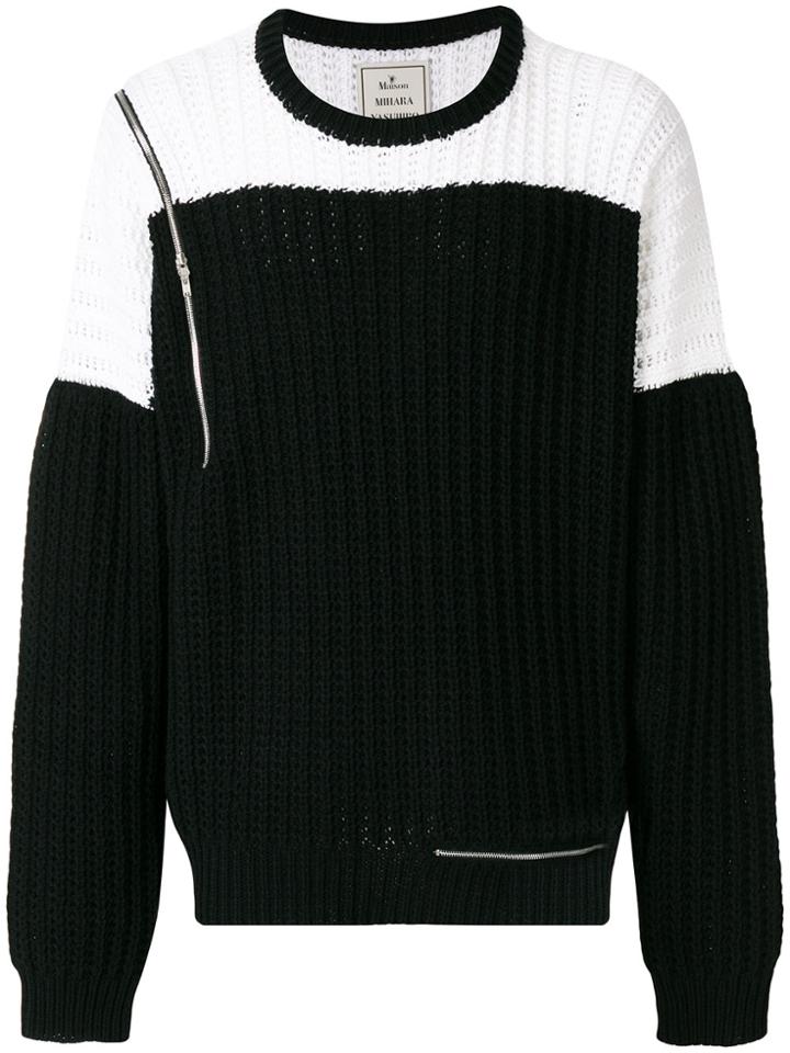 Maison Mihara Yasuhiro Color Blocked Sweater - Black