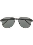 Saint Laurent Eyewear Slm53 Aviator-style Sunglasses - Silver