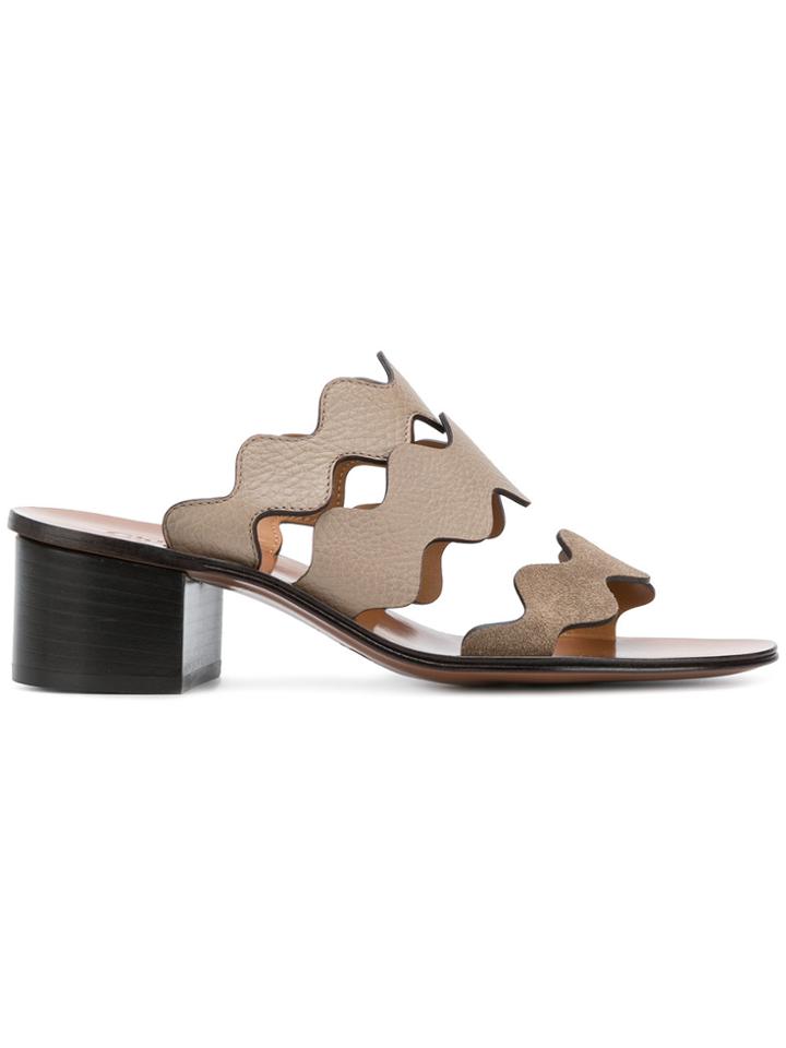 Chloé Lauren Mules - Grey