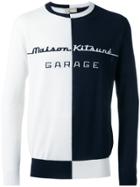 Maison Kitsuné 'garage' Pattern Jumper - Blue